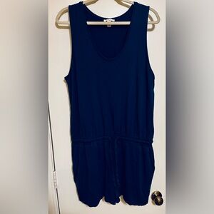 Blue Sleeveless Romper